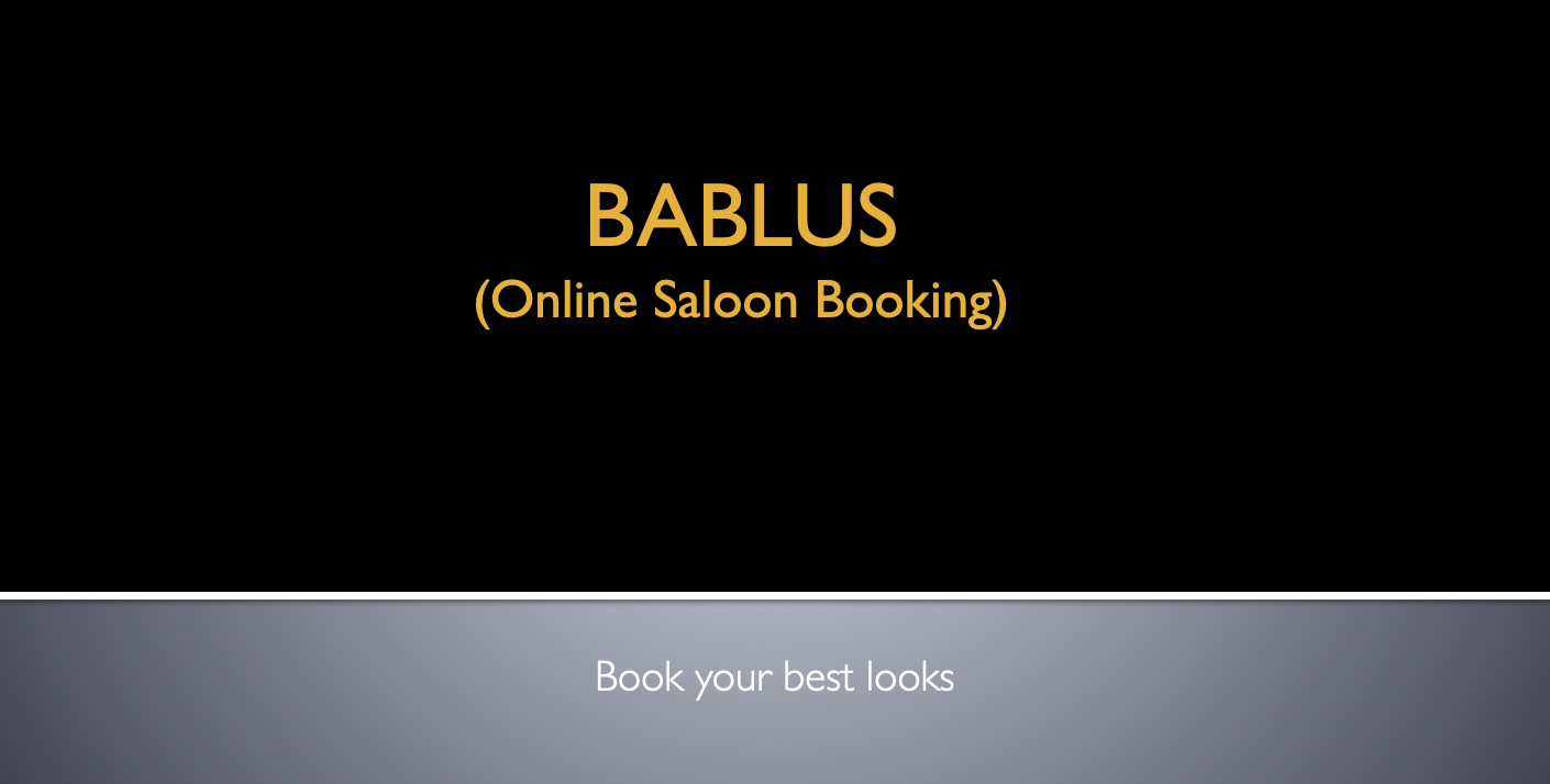 Saloon Booking App — online appointment scheduling for saloon services